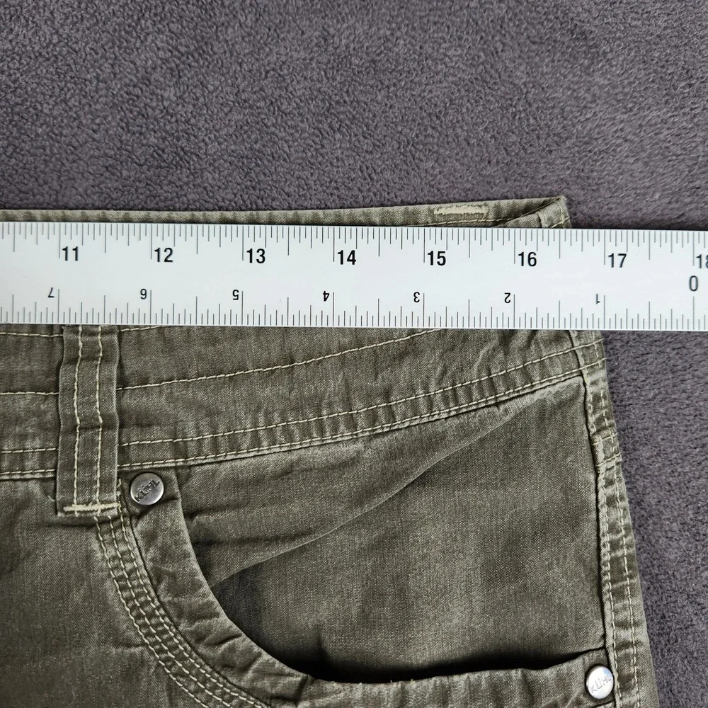 Kuhl Revolvr Pants Mens 32x34 Khaki Green Utility Cargo Stretch Hiking Workwear